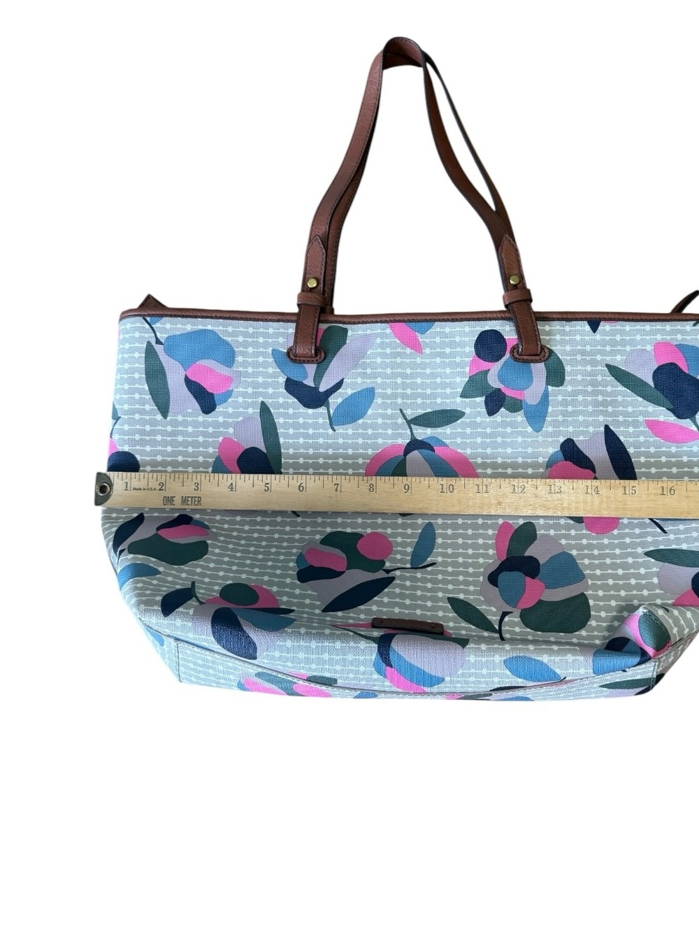 Fossil Rachel Large PVC Floral Tote Bag - Picture 9 of 12
